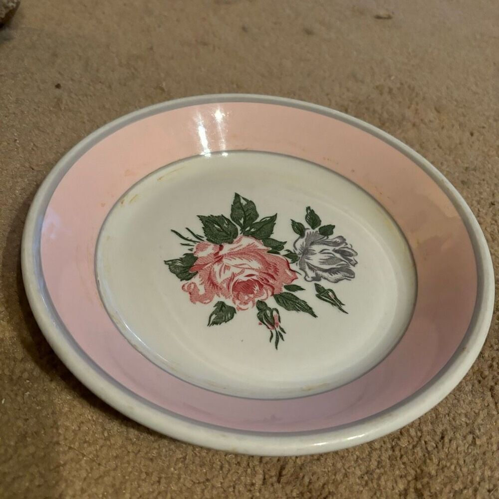 Jackson China 8 1/4” Pink Rose Bowl